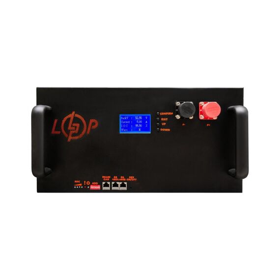 Аккумулятор LP LiFePO4 51,2V - 100 Ah (5120Wh) (Smart BMS 150A/100А) с LCD металл Smart RM - фото товара 1