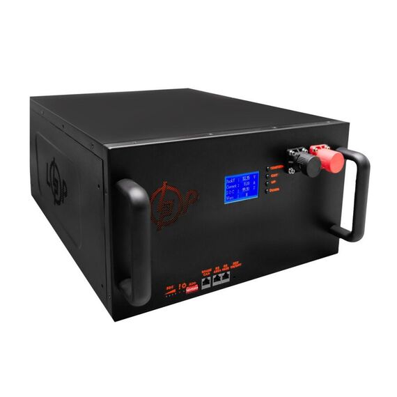 Аккумулятор LP LiFePO4 51,2V - 100 Ah (5120Wh) (Smart BMS 150A/100А) с LCD металл Smart RM - фото товара 2