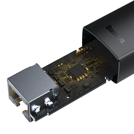 USB Hub Baseus Lite Type-C для RJ45 Ethernet 1000Mbps Чорний (WKQX000301) - фото товара 5