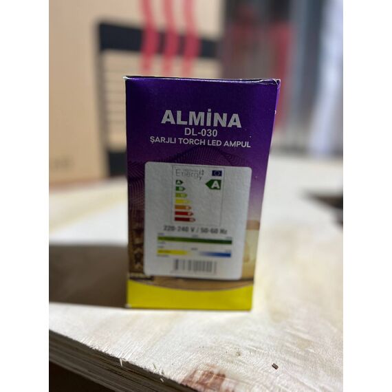 Акумуляторна LED лампа Almina DL-030 30W, 220V, 6500K, Ø95мм, 150мм, 120г