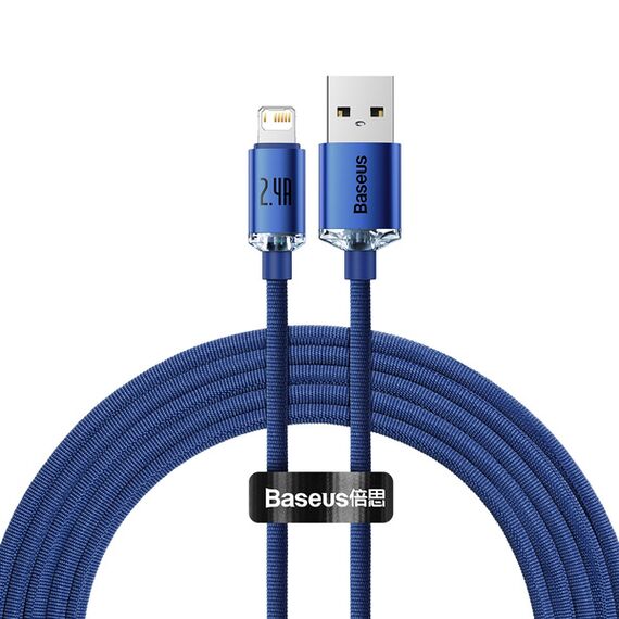 Кабель Baseus Zinc USB 2.0 to Lightning 2A 1M Синій (CALXN-03) - фото товару 1