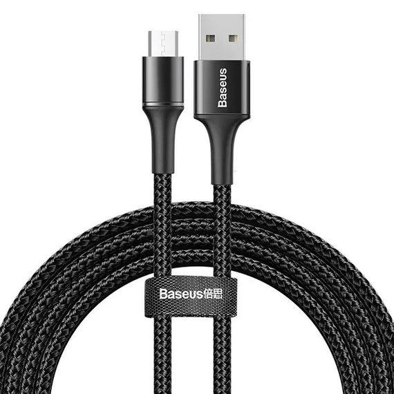 Кабель Baseus Halo USB 2.0 to Type-C 2A 2M Чорний (CATGH-C01) - фото товару 1