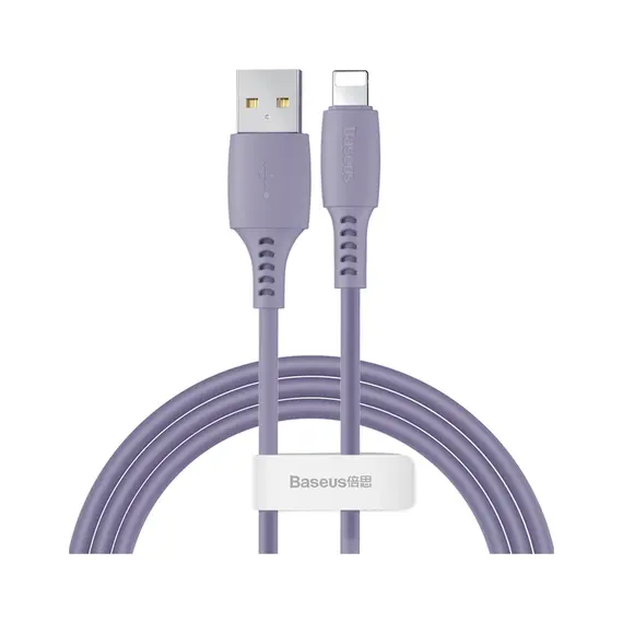 Кабель Baseus Colorful USB 2.0 для Lightning 2.4A 1.2M Фиолетовый (CALDC-05) - фото товара 1