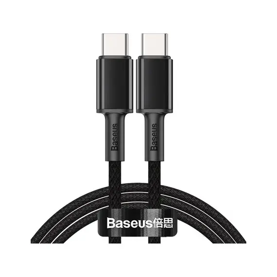 Кабель Baseus High Density Braided Type-C to Type-C 100W 2M Чорний (CATGD-A01) - фото товару 1