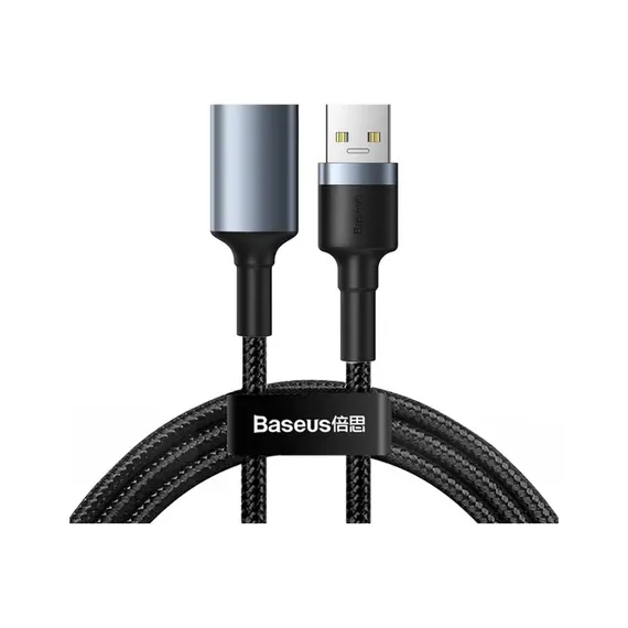 Кабель Baseus Cafule USB 3.0 Male для USB 3.0 Female 2A 1M сірий (CADKLF-B0G) - фото товару 1