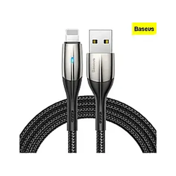 Baseus Горизонтальный кабель USB 2.0 to Lightning 2.4A 1M черный (CALSP-B01) - фото товара 1