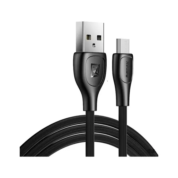 Кабель Remax Lesu Pro USB 2.0 to microUSB 2.1A 1M Черный (RC-160m-b) - фото товара 1
