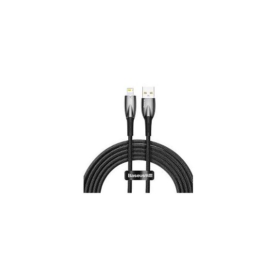 Кабель Baseus Tungsten Gold USB 2.0 to Lightning 2.4A 1M Чорний (CALWJ-01) - фото товару 1