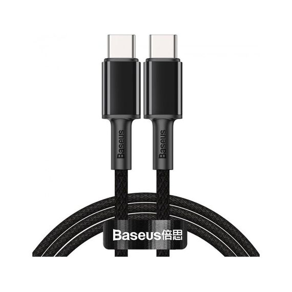 Кабель Baseus High Density Braided Type-C to Type-C 100W 1M Чорний (CATGD-01) - фото товару 1