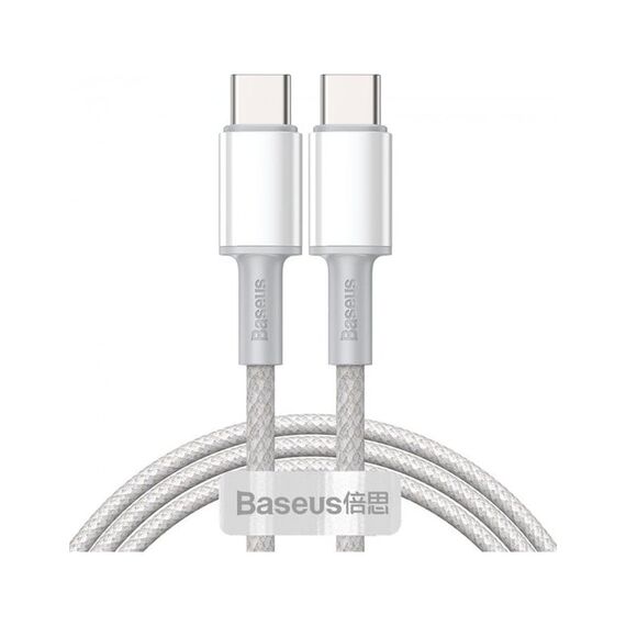 Кабель Baseus High Density Braided Type-C to Type-C 100W 2M Білий (CATGD-A02) - фото товару 1
