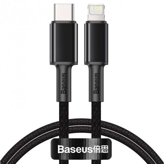 Кабель Baseus High Density Braided Type-C для Lightning PD 20W 1M Черный (CATLGD-01) - фото товара 1