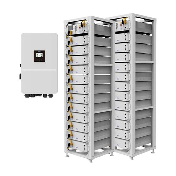 Комплект гибридный инвертор Deye SUN-80K-SG02HP3-EU-EM6 + 2 модуля управления BOS-G-PDU-2 + 24 аккумуляторных батарей BOS-G Pro + 2 стойки для 12 батарей Deye BOS-G 3U-LRACK