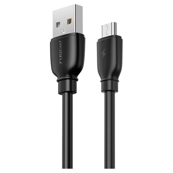 Кабель Remax Suji Pro USB 2.0 to microUSB 2.4A 1M Черный (RC-138m-b) - фото товару 1