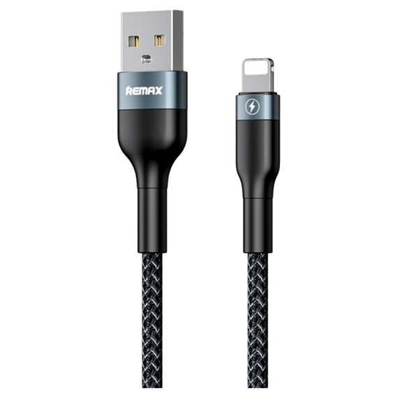 Кабель Remax Sury 2 USB 2.0 to Lightning 2.4A 1M Черный (RC-064i-b) - фото товару 1