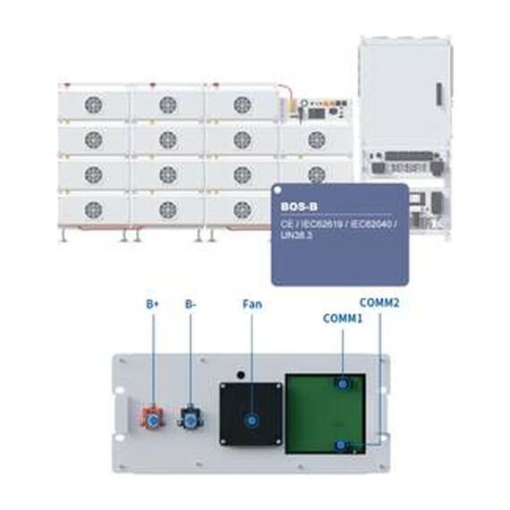 Акумуляторна батарея Deye BOS-B-Pack16-A3 LiFePO4 16.08 кВт·год 51.2 В 314 А·год - фото 1