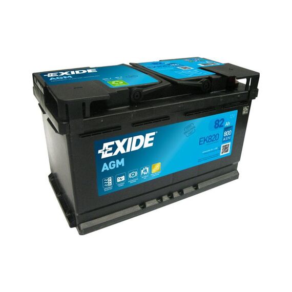 Акумулятор автомобільний AGM Exide AGM 82 Ah 800 A - фото товару 1
