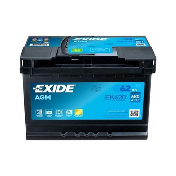 Акумулятор автомобільний Exide AGM 62 Ah 680 A En (0) - фото товару 1