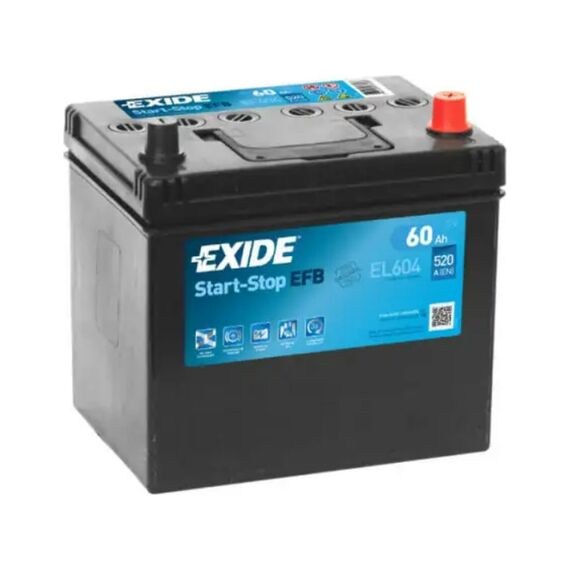 Аккумулятор автомобильный Exide EFB Asia 60 Ah 520 A En EL604 - фото товара 1