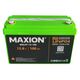 Акумулятор MAXION MXLFP-12-100, LiFePO4, 1,28 kWh, 12,8 V, 100 Ah, 4000 циклів, клема F12 M8, BMS, 11,8 кг, 328x172x215 мм