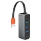 USB Hub Baseus Steel Cannon USB + Type-C to Gigabit LAN Серый (CAHUB-AF0G) - фото товару 1