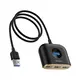 USB Hub Baseus Square Round 4 in 1 USB3.0 to USB3.0*1 + USB2.0*3 Черный (CAHUB-AY01) - фото товару 1