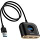 USB Hub Baseus Square Round 4 in 1 USB3.0 to USB3.0*1 + USB2.0*3 Черный (CAHUB-AY01) - фото товару 2