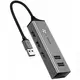 USB Hub Baseus Transparent Series Type-C to Type-C*2 + USB3.0*2 + HD4K Серый (CAHUB-TD0G) - фото товара 2