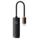 USB Hub Baseus Lite Type-C для RJ45 Ethernet 1000Mbps Чорний (WKQX000301) - фото товара 1