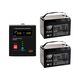 Комплект ДБЖ LogicPower LPY-PSW-1500VA+ (1050Вт) 10A/15A з правильною синусоїдою 24V + 2 акумулятори гелеві OUTDO 12V-100A