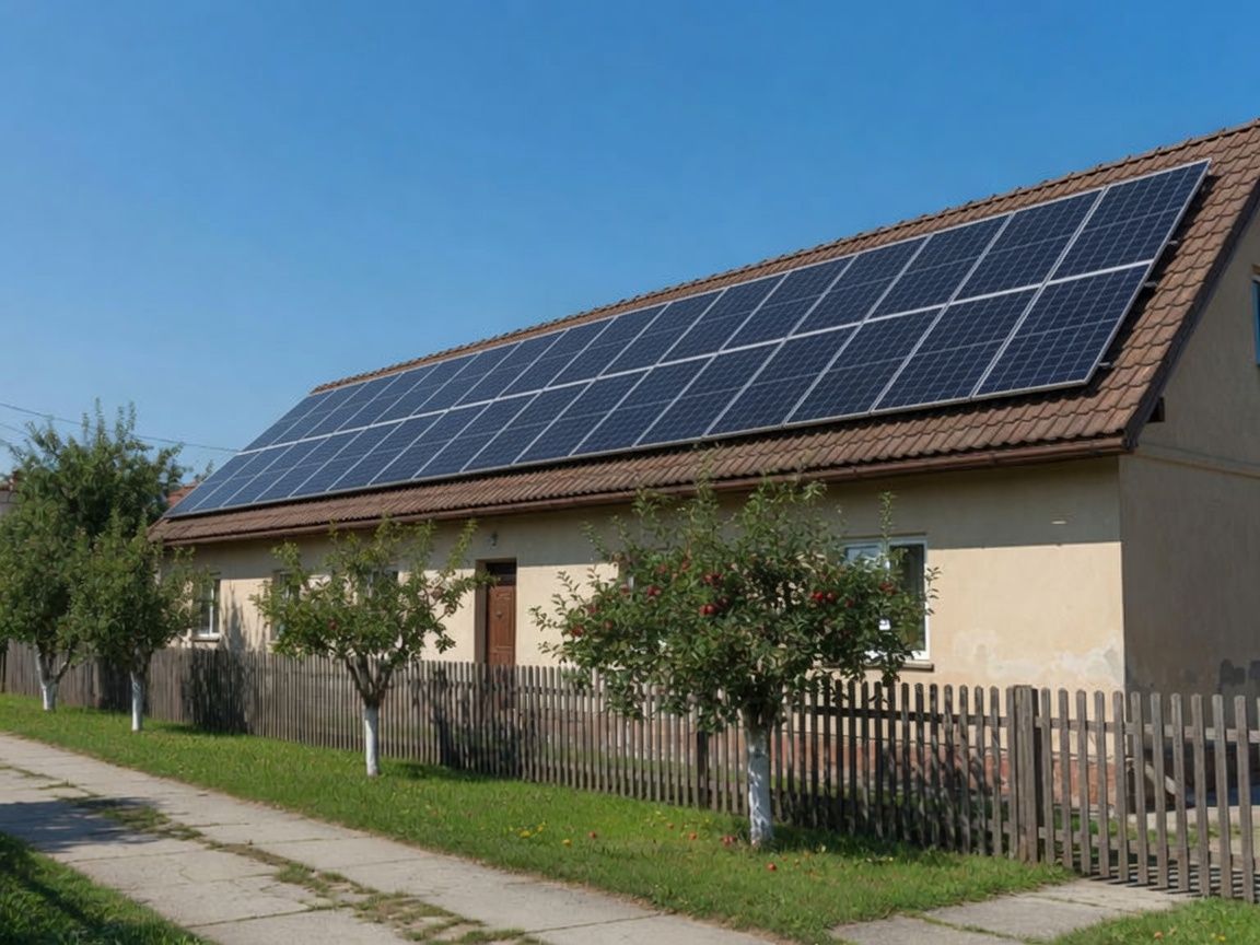 Цегляний будинок у Дрогобичі із сонячною станцією 8 кВт